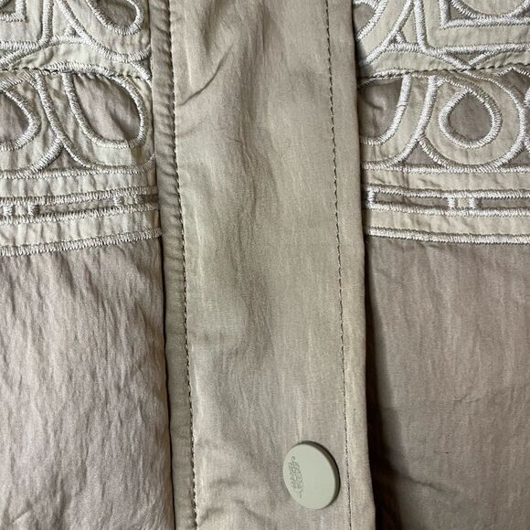 Free People Headed For The Hills Embroidered Puffer Jacket Military Green, S NWT - Picture 9 of 14